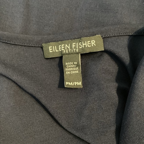 Eileen Fisher Petite Silk Tank Top Size MP Navy Blue - Picture 6 of 7